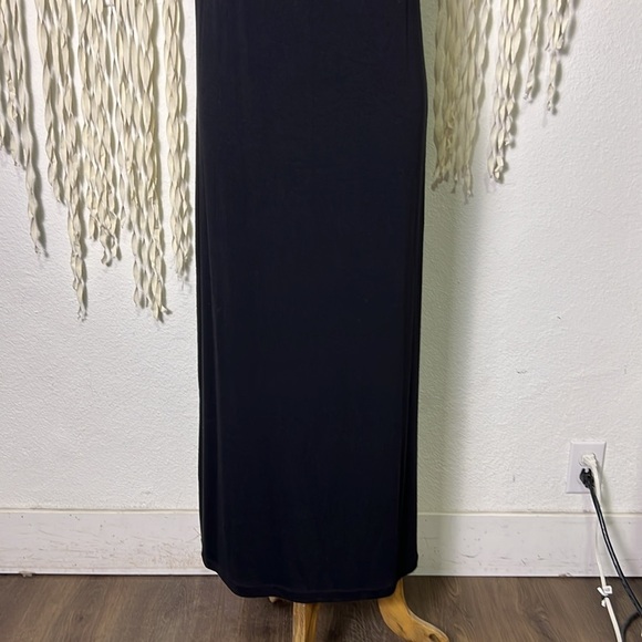 Vince Black Sleeveless Turtleneck Midi Dress Size Large - Picture 8 of 11